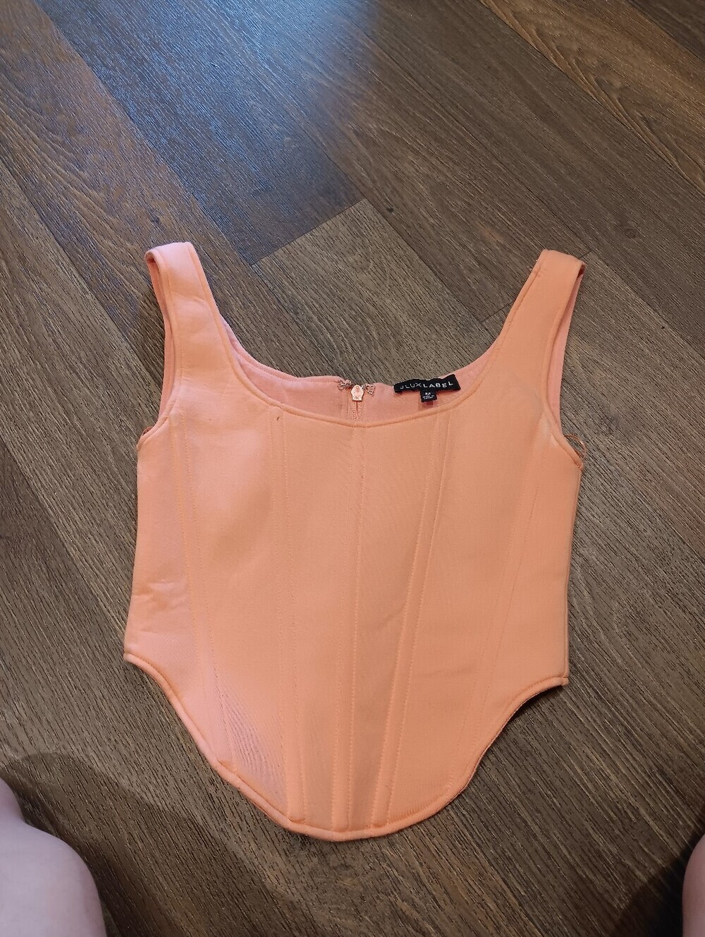 JLUXLABEL Peach Corset Tank Top